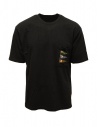 Kapital black T-shirt with applied flags buy online EK-1224 BLK