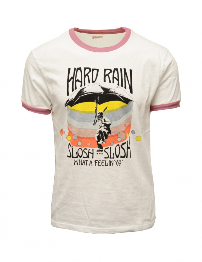 Kapital T-shirt Hard Rain Sundance bianca K2203SC054 WHITE t shirt uomo online shopping