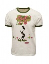 Kapital white T-shirt with green and pink pop print buy online K2203SC055 WHITE