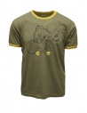 Kapital khaki t-shirt with guitarist bear buy online K2204SC087 KHA
