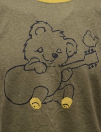 Kapital khaki t-shirt with guitarist bear buy online