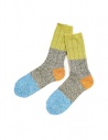 Kapital pistachio green and blue block colored socks buy online K2205XG538 YGR