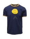 Kapital blue T-shirt with Smile and stylized rain motif buy online K2204SC101 IDG