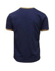 Kapital blue T-shirt with Smile and stylized rain motif