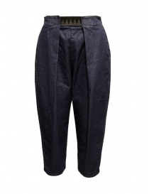 Pantaloni donna online: Kapital Easy Beach Go jeans cropped blu scuro