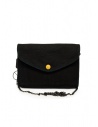 Kapital shoulder bag in black canvas with Smiley button buy online EK-1100 BLK