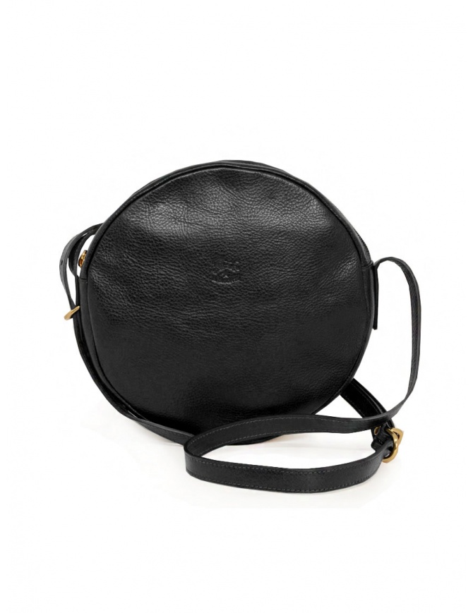 Il Bisonte Disco Bag in black leather BCR094PVX001 NERO BK155 bags online shopping