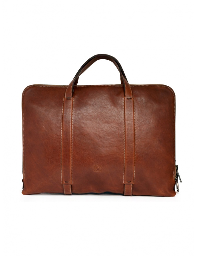 Il Bisonte valigetta porta tablet in pelle marrone seppia BBC040POX001 SEPPIA BW224 borse online shopping