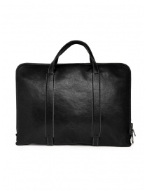 Il Bisonte black leather tablet holder briefcase online
