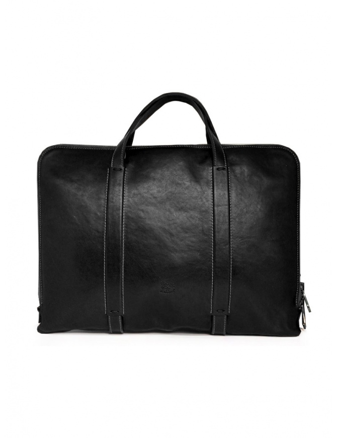 Il Bisonte black leather tablet holder briefcase BBC040POX001 NERO BK131
