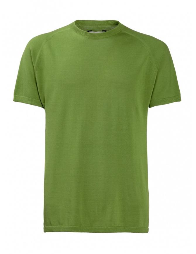 Monobi Icy T-shirt in green cotton knit 11199502 F 31024 PARROT GREEN