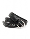 Post & Co. black leather belt with turquoise buy online TC825 MORB NERO