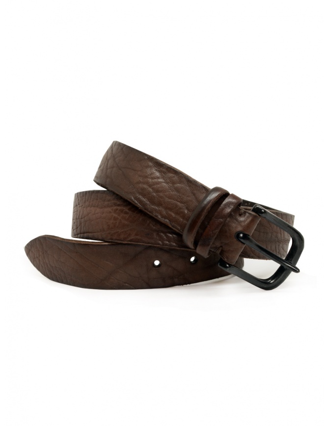Post & Co. dark brown leather belt PR53 TAP TESTA DI MORO belts online shopping