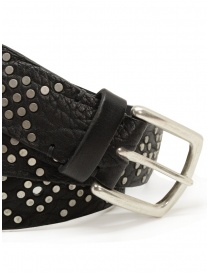 Post & Co. black leather belt with flat studs price