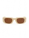 Kuboraum U8 ivory white sunglasses buy online U8 49-25 IY R.brown