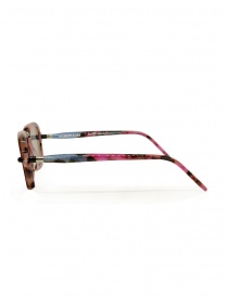 Kuboraum P2 occhiali rettangolari tartarugati rosa e blu