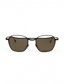 Glasses online: Kuboraum H71 sunglasses in black metal with flashgold lenses