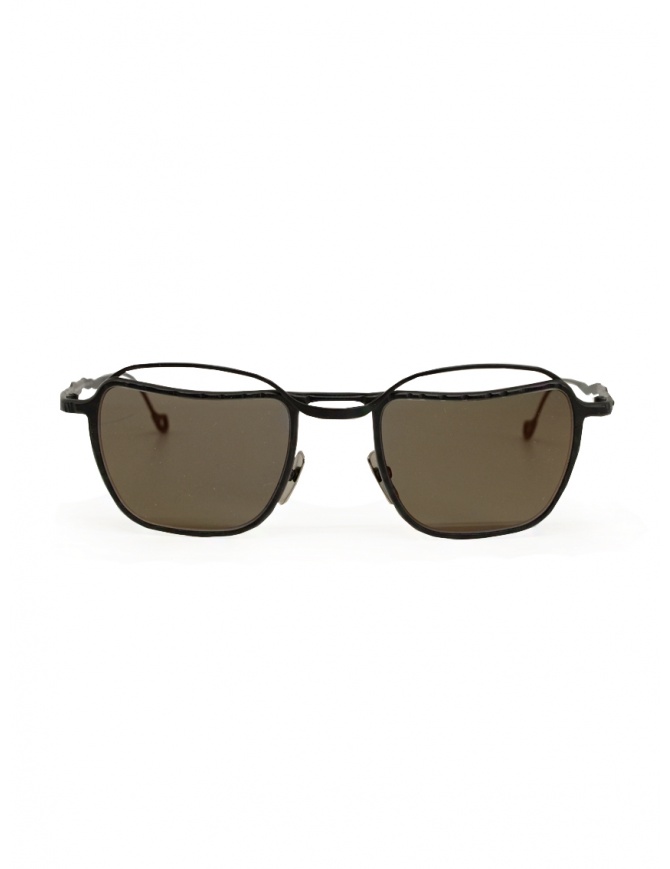 Kuboraum H71 sunglasses in black metal with flashgold lenses H71 48-20 BM Fgold