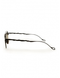 Kuboraum H71 occhiali da sole in metallo nero lenti flashgold