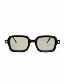 Kuboraum P2 occhiali rettangolari nero opaco e marrone P2 50-22 BM CH grey1*