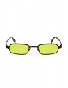 Kuboraum Z18 black rectangular glasses with acid green lenses buy online Z18 48-22 BM acid green