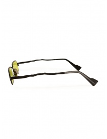 Kuboraum Z18 black rectangular glasses with acid green lenses price