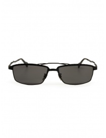 Kuboraum H57 occhiali rettangolari neri con lenti grigie H57 59-16 BMS 2grey order online