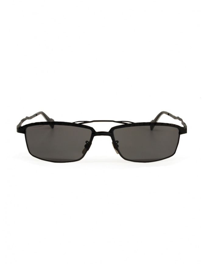 Kuboraum H57 occhiali rettangolari neri con lenti grigie H57 59-16 BMS 2grey occhiali online shopping