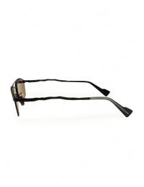 Kuboraum H57 black rectangular glasses with gray lenses