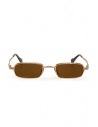 Kuboraum Z18 golden rectangular glasses with bronze lenses buy online Z18 48-22 PG bronzegold