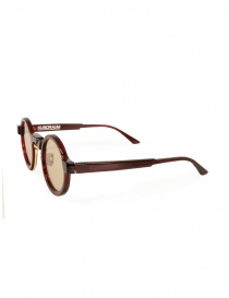 Kuboraum N9 round sunglasses red with brown lenses