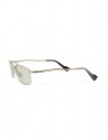 Kuboraum H57 silver rectangular glasses with green lenses shop online glasses