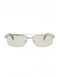 Occhiali online: Kuboraum H57 occhiali rettangolari argentati lenti verdi