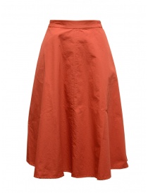 Womens skirts online: Cellar Door Ambra A-line skirt in orange ripstop cotton