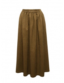Cellar Door Greta brown checkered seersucker skirt GRETA PF551 26 CARAMEL CAFE' order online