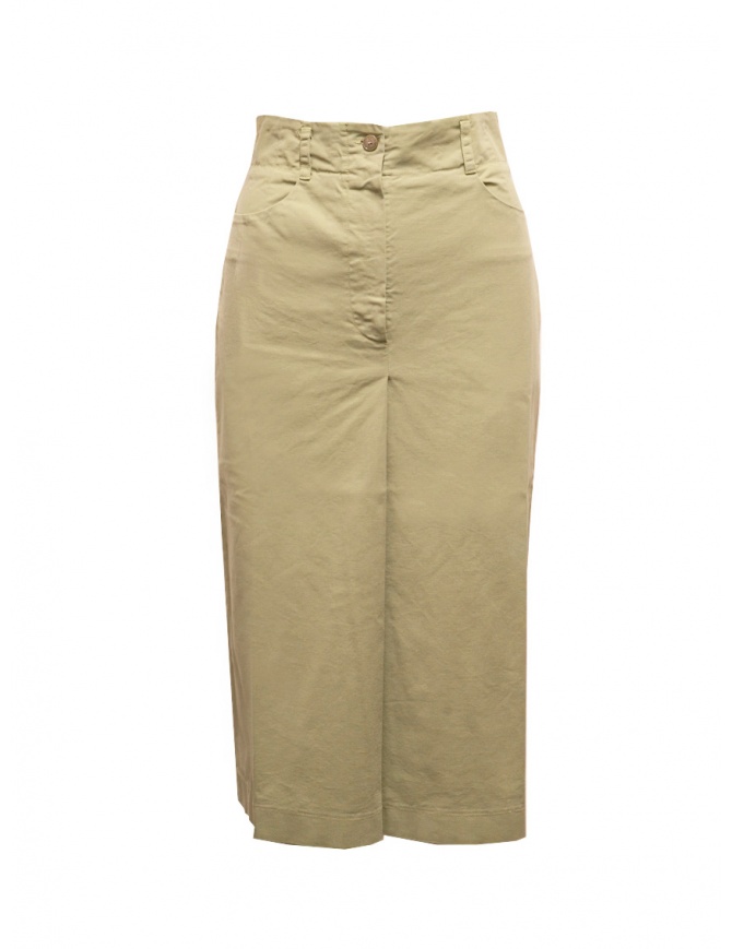 Cellar Door Malila beige stretch midi skirt MALILA NF457 03 PUTTY womens skirts online shopping