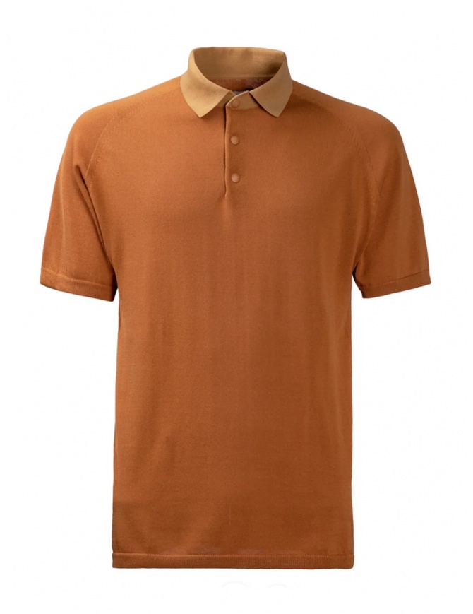 Monobi Icy Cotton orange polo shirt 11198502 F 31023 FLAME ORANGE mens t shirts online shopping