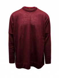 Men s knitwear online: Casey Casey burgundy red wool pullover for man