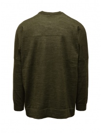 Casey Casey khaki green wool pullover for man price