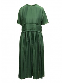 Womens dresses online: Sara Lanzi green silk blend long dress