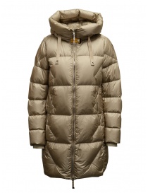 Womens jackets online: Parajumpers Janet long beige down jacket