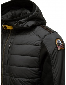 Parajumpers Gordon black sweatshirt-down hooded jacket mens jackets buy online