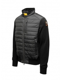 Parajumpers Elliot black padded bomber with fabric sleeves mens jackets buy online