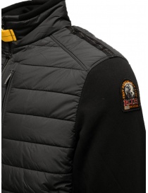 Parajumpers Elliot black padded bomber with fabric sleeves