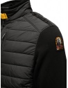 Parajumpers Elliot black padded bomber with fabric sleeves shop online mens jackets