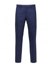 Selected Homme blue trousers in linen blend online