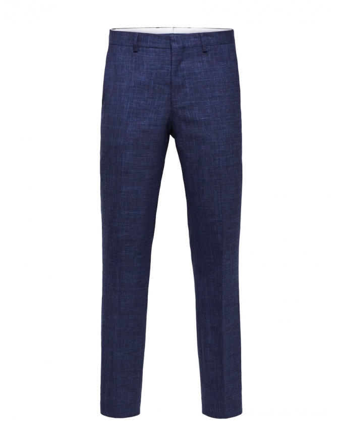 Selected Homme pantalone blu in misto lino 16078222 ESTATE BLUE