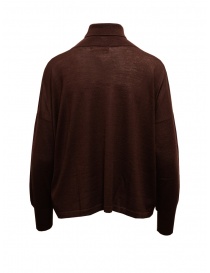 Ma'ry'ya boxy turtleneck sweater in burgundy wool, silk and cashmere