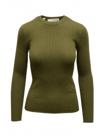 Selected Femme tight green ribbed sweater 16085202 Ivy Green Melange order online