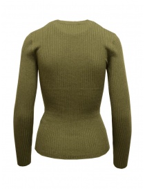 Selected Femme tight green ribbed sweater